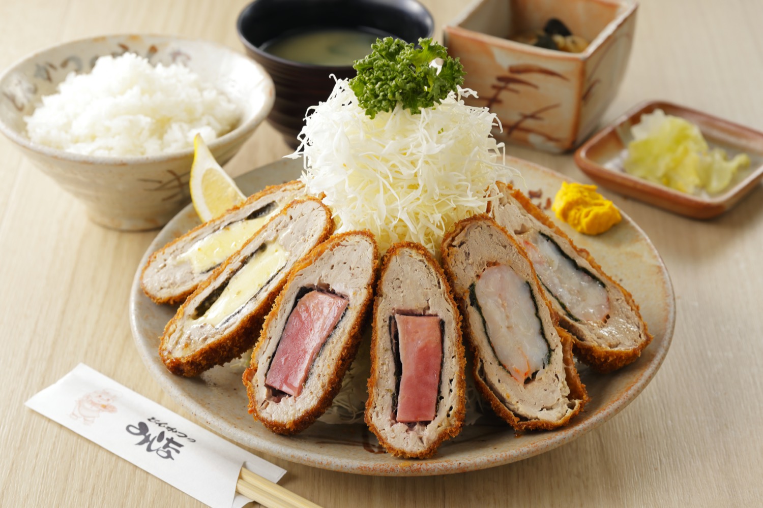 はさみカツ定食